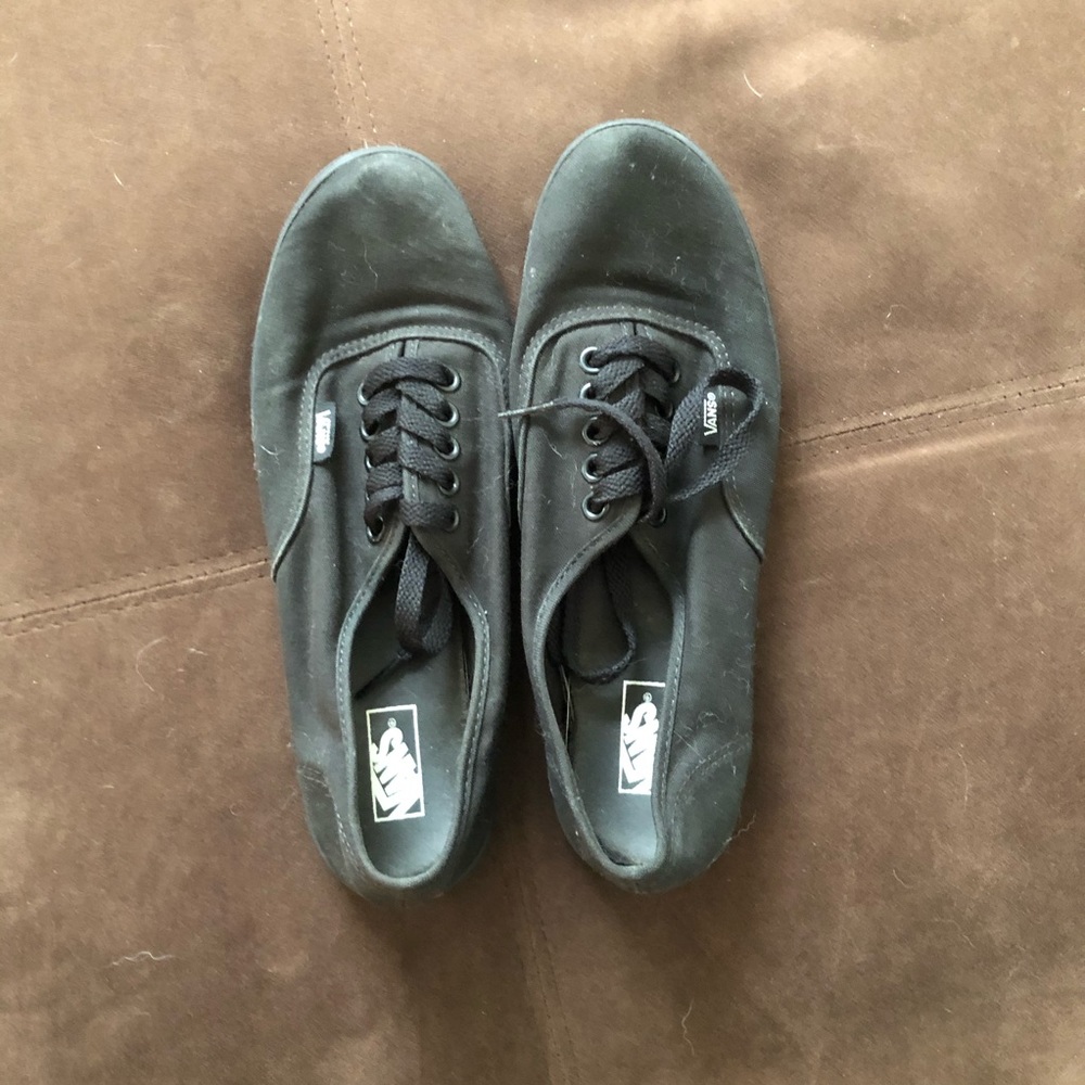 Black Authentic Lace Up Vans